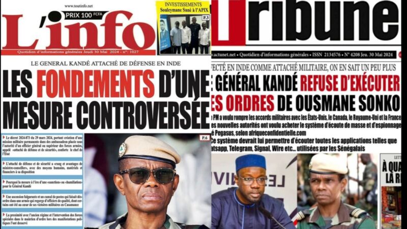 Mutation du général Kandé : une première crise entre Ousmane Sonko et le Chef de l’Etat Diomaye Faye.