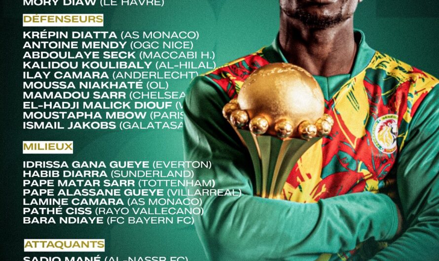 Voici la liste du Sénégal pour la coupe du Monde 2026 en video